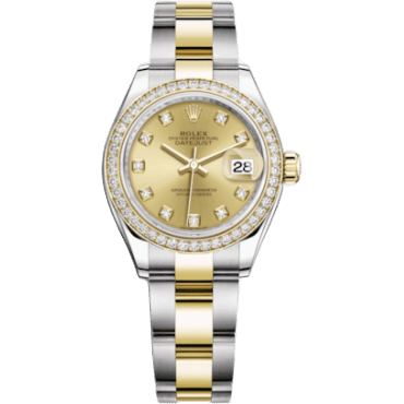 Rolex Lady-Datejust 28 Rolesor Yellow Diamond / Oyster / Champagne Diamond 279383RBR-0012