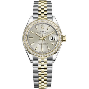 Rolex Lady-Datejust 28 Rolesor Yellow Diamond / Jubilee / Silver 279383RBR-0017