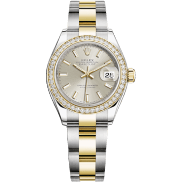 Rolex Lady-Datejust 28 Rolesor Yellow Diamond / Oyster / Silver 279383RBR-0018