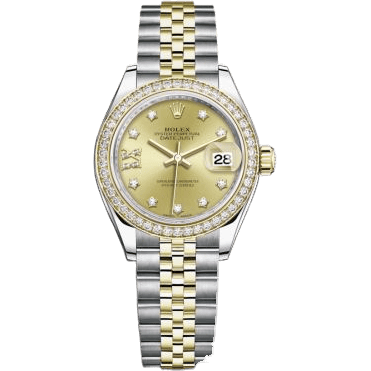 Rolex Lady-Datejust 28 Rolesor Yellow Diamond / Jubilee / Champagne Diamond 279383RBR-0021