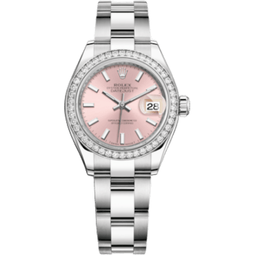 Rolex Lady-Datejust 28 Stainless Steel / Diamond / Pink / Oyster 279384RBR-0002