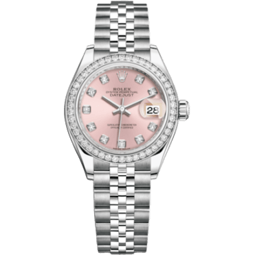 Rolex Lady-Datejust 28 Stainless Steel / Diamond / Pink - Diamond / Jubilee 279384RBR-0003
