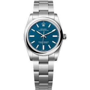 Oyster Perpetual 34 Stainless Steel / Med Blue