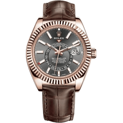 Sky-Dweller Everose / Dark Rhodium / Alligator