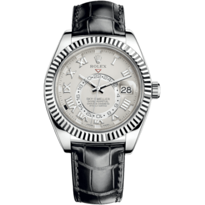 Sky-Dweller White Gold / Ivory / Alligator