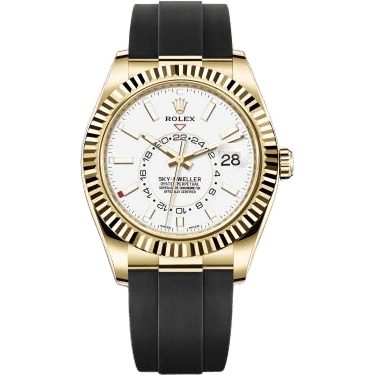 Sky-Dweller Yellow Gold / White / Oysterflex
