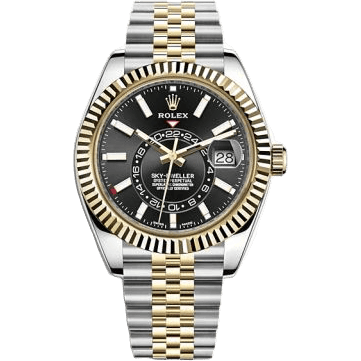 Sky-Dweller Stainless Steel / Yellow Gold / Black / Jubilee