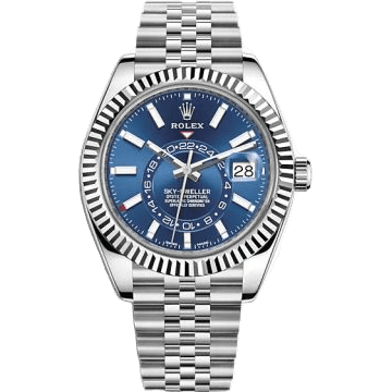 Sky-Dweller Stainless Steel / White Gold / Blue / Jubilee