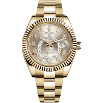 Sky-Dweller Yellow Gold / Silver Roman