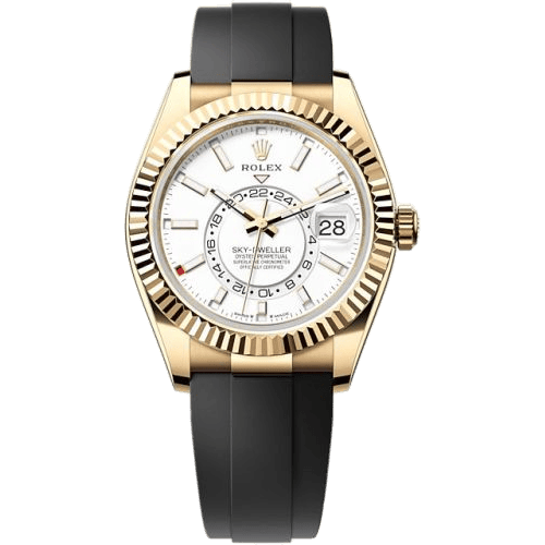 Sky-Dweller Yellow Gold / White / OysterFlex