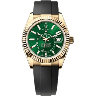 Sky-Dweller Yellow Gold / Green / OysterFlex