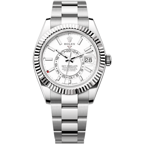 Sky-Dweller Stainless Steel - White Gold / White / Oyster