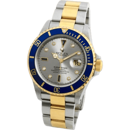 Submariner Date 16613 Serti Silver