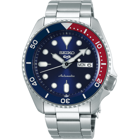 5 Sports Sports Style Stainless Steel / Pepsi / Bracelet