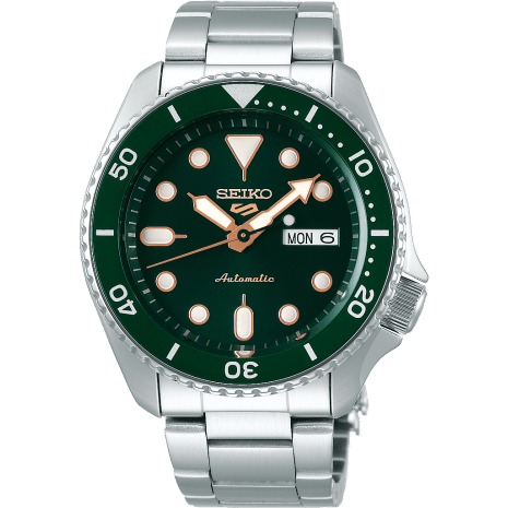 5 Sports Sports Style Stainless Steel / Green - Gold / Bracelet