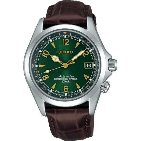Mechanical Alpinist Stainless Steel / Green / Strap
