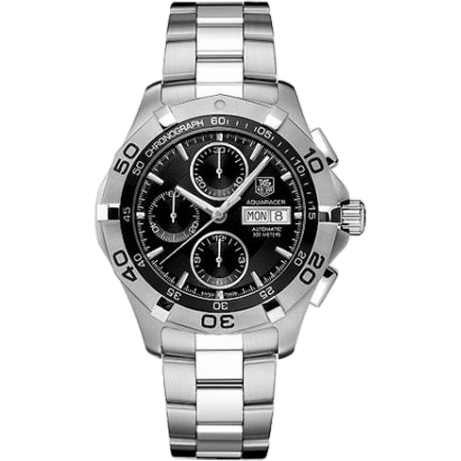 Aquaracer 300M Calibre 16 Day-Date 43 Stainless Steel / Black / Bracelet