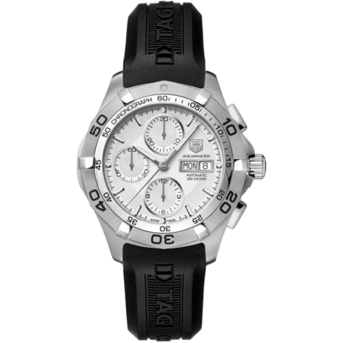 Aquaracer 300M Calibre 16 Day-Date 43 Stainless Steel / Silver / Rubber