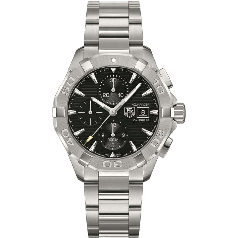 Aquaracer 300M Calibre 16 43 Stainless Steel / Black / Bracelet