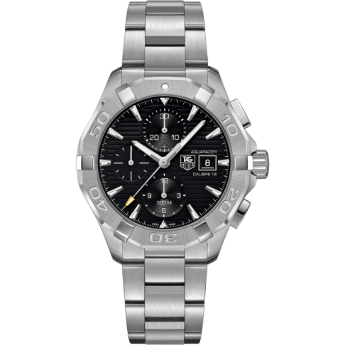Aquaracer 300M Calibre 16 43 Stainless Steel / Black / Bracelet