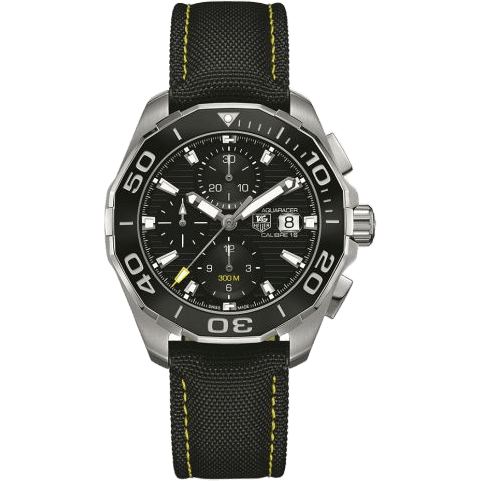 Aquaracer 300M Calibre 16 43 Stainless Steel / Black / Nylon