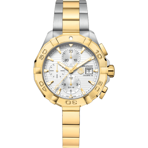 Aquaracer 300M Calibre 16 43 Stainless Steel / Yellow gold / Silver / Bracelet