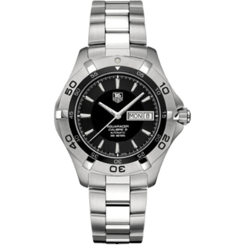 Aquaracer 300M Calibre 5 Day-Date 41 Stainless Steel / Black / Bracelet