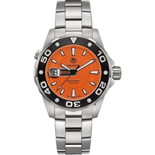 TAG Heuer Aquaracer 500M Quartz 43 Stainless Steel / Orange / Bracelet WAJ1113.BA0870