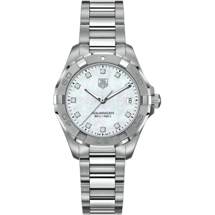 TAG Heuer Aquaracer 300M Quartz 32 Stainless Steel / MOP - Diamond / Bracelet WAY1313.BA0915