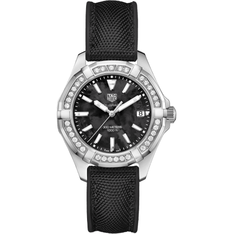 TAG Heuer Aquaracer 300M Quartz 35 Stainless Steel / Diamond / Black MOP / Nylon WAY131P.FT6092