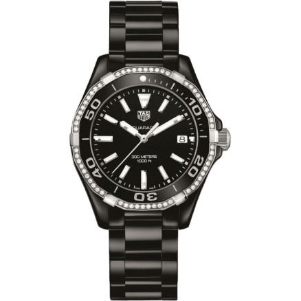 Aquaracer 300M 35 Ceramic / Diamond / Black / Bracelet
