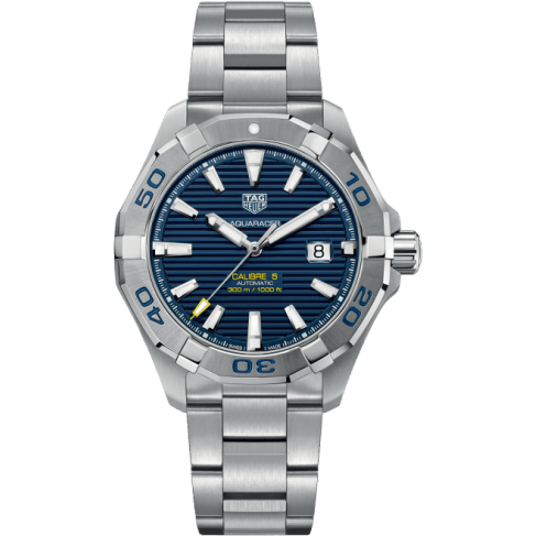 TAG Heuer Aquracer 300M Calibre 5 43 Stainless Steel / Blue / Bracelet WAY2012.BA0927
