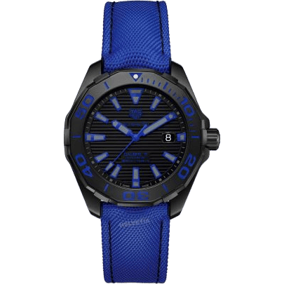 Aquaracer 300M Calibre 5 41 Titanium PVD / Black - Blue / Nylon