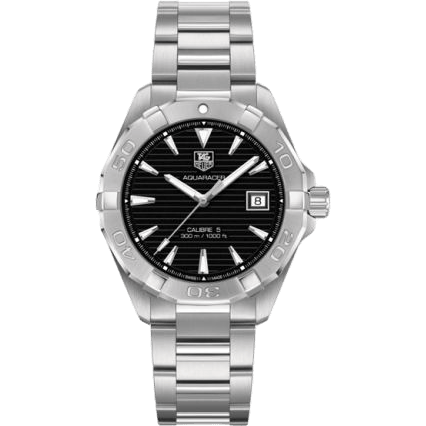 Aquaracer 300M Calibre 5 41 Stainless Steel / Black / Bracelet