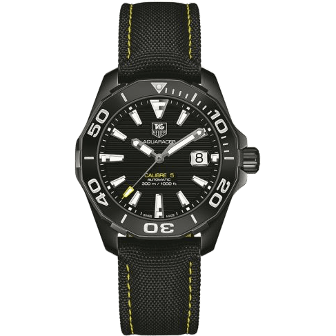 Aquaracer 300M Calibre 5 41 Titanium PVD / Black / Nylon