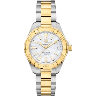 TAG Heuer Aquaracer 300M Quartz 32 Stainless Steel - Yellow Gold / MOP / Bracelet WBD1320.BB0320