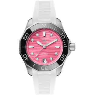 TAG Heuer Aquaracer Professional 300 36 Stainless Steel / Pink - Diamond / Rubber WBP231J.FT6234