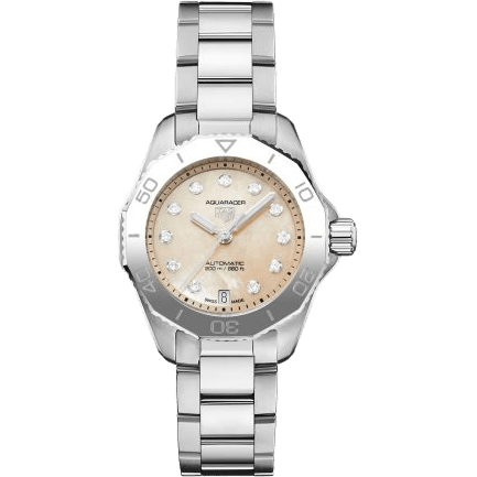 TAG Heuer Aquaracer Professional 200 Automatic 30 Stainless Steel / Beige MOP / Watches of Switzerland WBP2417.BA0622