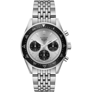Autavia Heuer 02 Stainless Steel / Panda / Bracelet / Jack Heuer