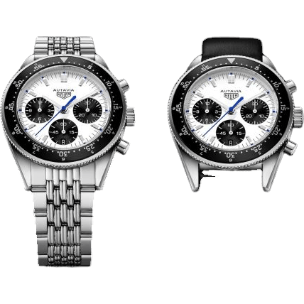 Autavia Heuer 02 Stainless Steel / Panda / Bracelet / Jo Siffert