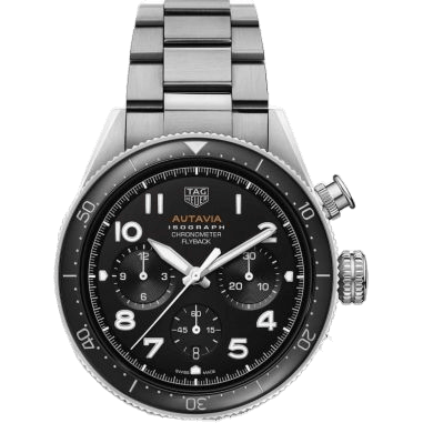 Autavia Heuer 02 Isograph Stainless Steel / Black / Bracelet