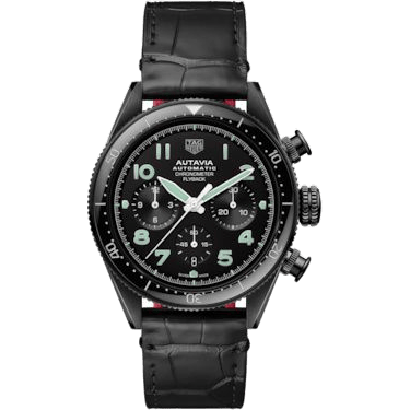 Autavia Heuer 02 Chronometer Flyback DLC / Black