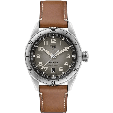 Autavia Isograph Calibre 5 Stainless Steel / Grey / Leather