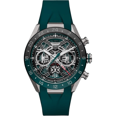 Carrera Chronograph Extreme Sport Twin-Time Titanium - Ceramic / Black / Rubber
