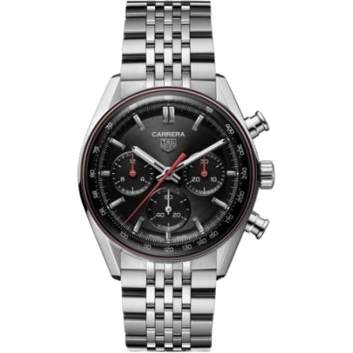Carrera Chronograph Glass Box 41 Stainless Steel / Black