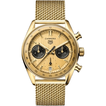Carrera Chronograph Glass Box Yellow Gold / Champagne / 1158CHN