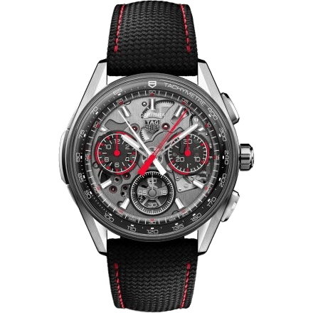 Carrera Split-Seconds Chronograph Glass Box Titanium / Skeleton