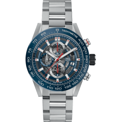 TAG Heuer Carrera Calibre Heuer 01 43 Stainless Steel / Blue Ceramic / Skeleton / Bracelet CAR201T.BA0766