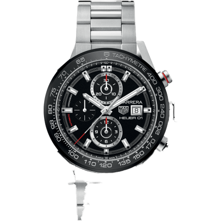 TAG Heuer Carrera Calibre Heuer 01 43 Stainless Steel / Black / Bracelet CAR201Z.BA0714
