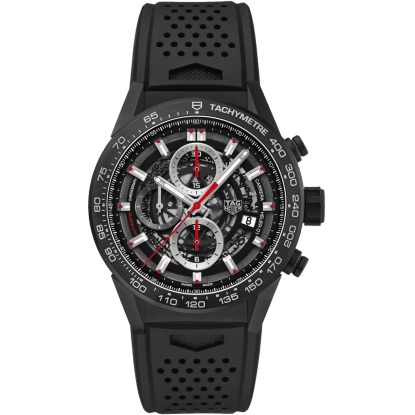 TAG Heuer Carrera Calibre Heuer 01 43 Black Ceramic / Stainless Steel / Rubber CAR2090.FT6088